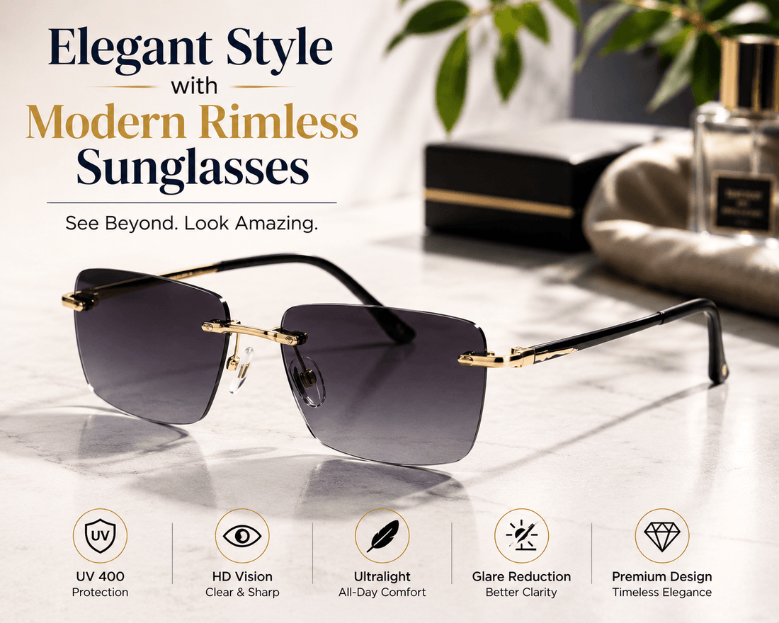 Elegant Style with Modern Rimless Sunglasses