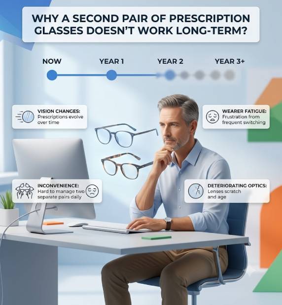 Why a Second Pair of Prescription Glasses Doesn't Work Long-Term?