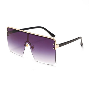 FOENIXSONG  Oversized Sunglasses Gold Frame