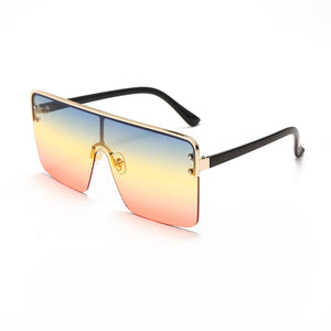 FOENIXSONG  Oversized Sunglasses Gold Frame