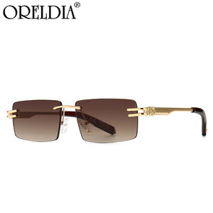 Rimless Rectangle Sunglasses For Men