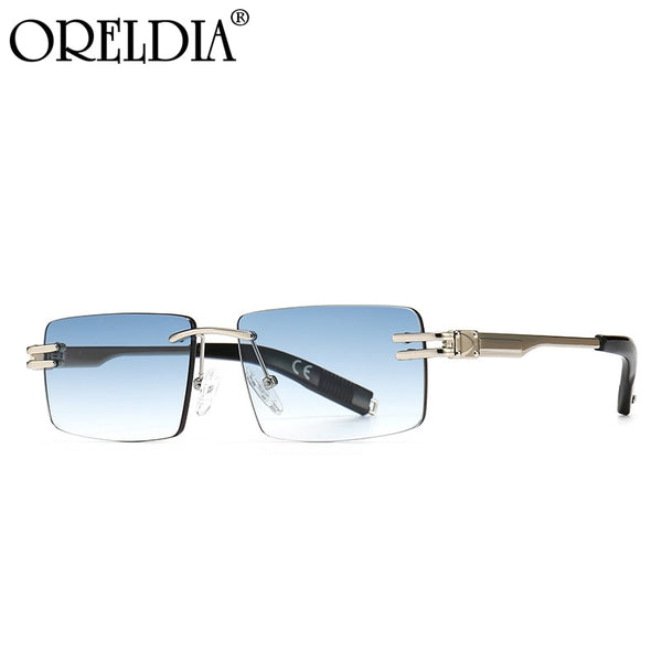 Rimless Rectangle Sunglasses For Men