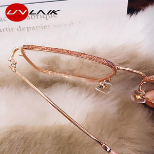 Diamond Studded Oversized Square Eyeglasses - Customized Prescription Sunglasses and Spectacles
