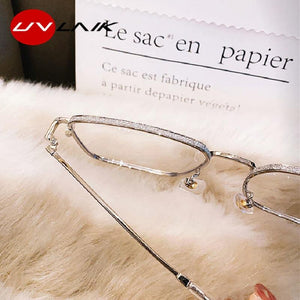 Diamond Studded Oversized Square Eyeglasses - Customized Prescription Sunglasses and Spectacles