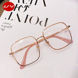 Diamond Studded Oversized Square Eyeglasses - Customized Prescription Sunglasses and Spectacles