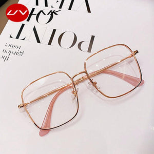 Diamond Studded Oversized Square Eyeglasses - Customized Prescription Sunglasses and Spectacles