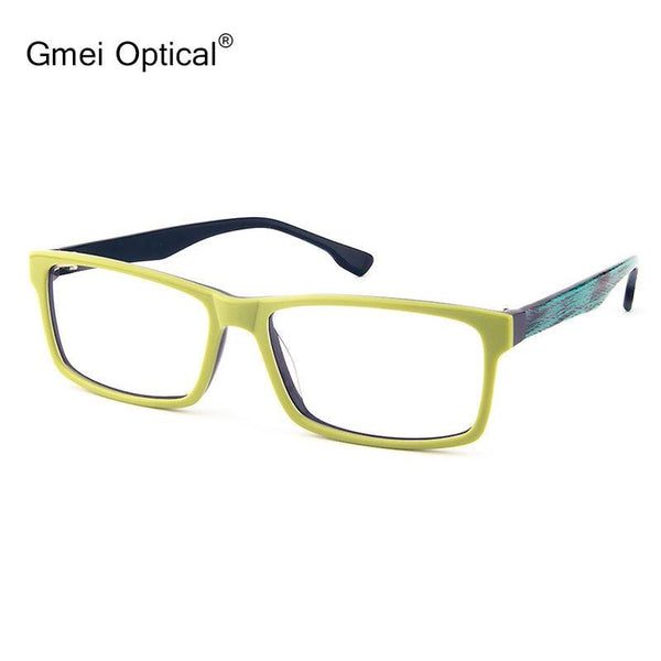 T9051 Acetate Full-Rim Rectangle Eyewear - Customized Prescription Sunglasses and Spectacles