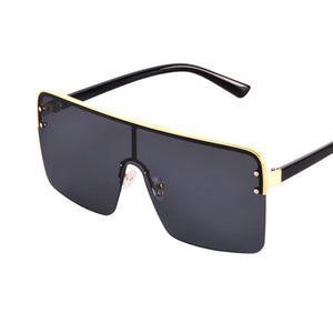 FOENIXSONG  Oversized Sunglasses Gold Frame