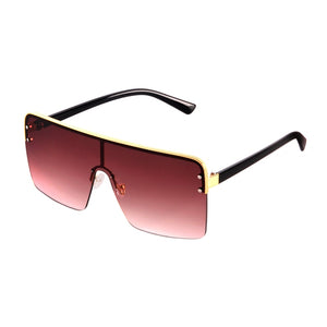 FOENIXSONG  Oversized Sunglasses Gold Frame