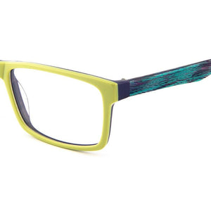 T9051 Acetate Full-Rim Rectangle Eyewear - Customized Prescription Sunglasses and Spectacles