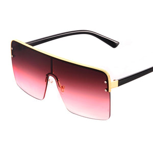 FOENIXSONG  Oversized Sunglasses Gold Frame
