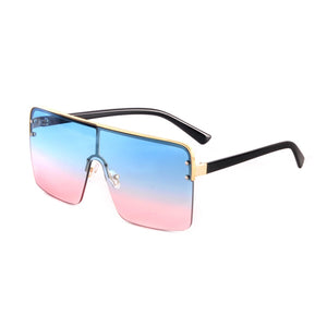 FOENIXSONG  Oversized Sunglasses Gold Frame