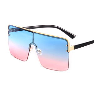 FOENIXSONG  Oversized Sunglasses Gold Frame