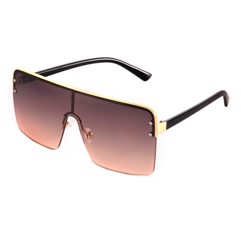 FOENIXSONG  Oversized Sunglasses Gold Frame