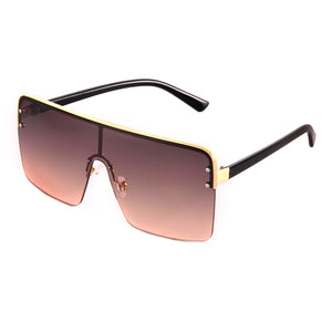 FOENIXSONG  Oversized Sunglasses Gold Frame