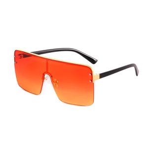 FOENIXSONG  Oversized Sunglasses Gold Frame
