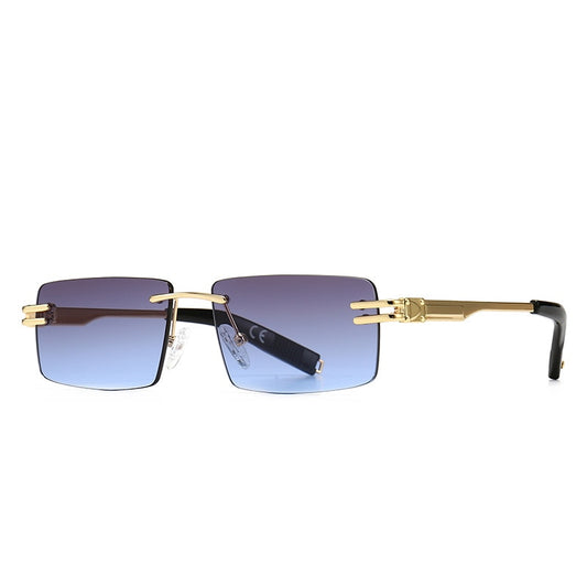 Rimless Rectangle Sunglasses For Men