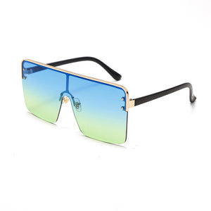 FOENIXSONG  Oversized Sunglasses Gold Frame