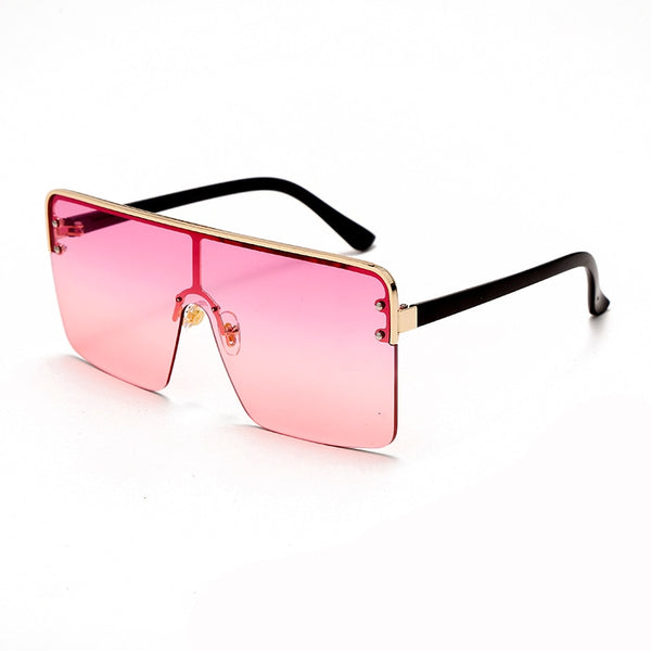 FOENIXSONG  Oversized Sunglasses Gold Frame