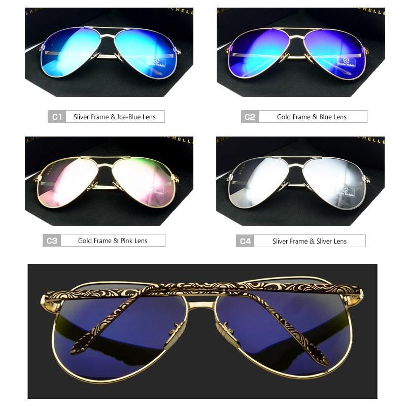 High Quality Pilot Sunglasses Women Polarized UV400 Sunglass Mirror Vintage Sun Glasses 2020 Sunglasses Woman okulary With Box - Customized Prescription Sunglasses and Spectacles