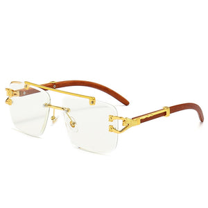 Street Knitted Silver Frame Vintage Retro Clear Lens