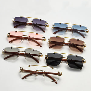 Street Knitted Silver Frame Vintage Retro Clear Lens